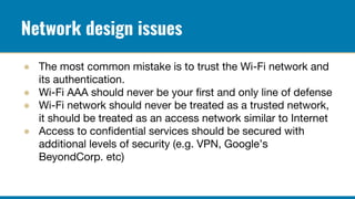 Security issues in RADIUS based Wi-Fi AAA