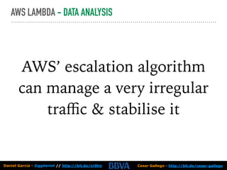 Cesar Gallego - http://bit.do/cesar-gallegoDaniel García - @ggdaniel // http://bit.do/cr0hn
AWS’ escalation algorithm
can ...