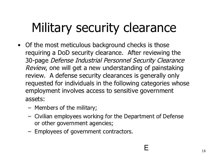 Security clearance and certifications