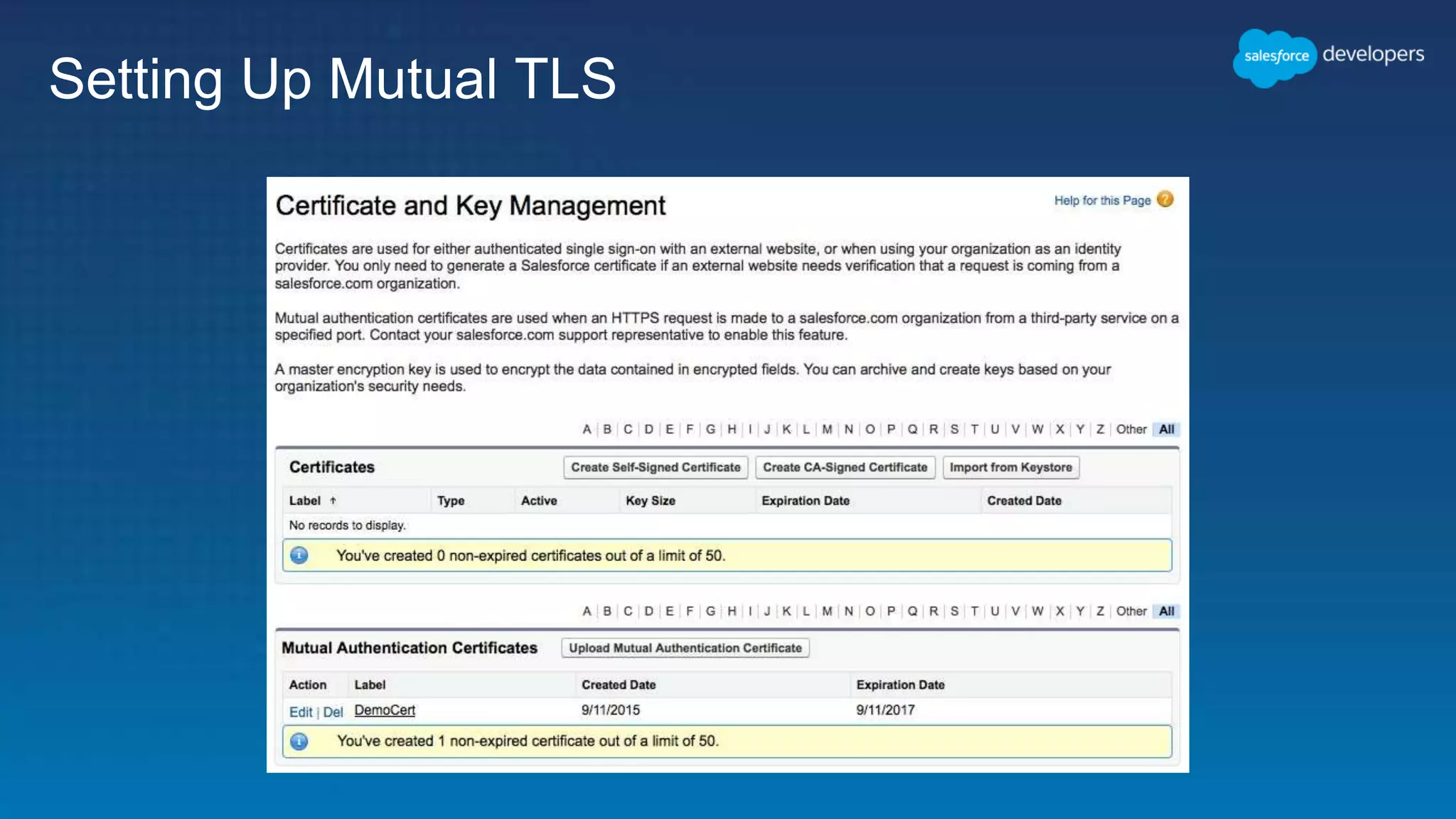 Setting Up Mutual TLS 