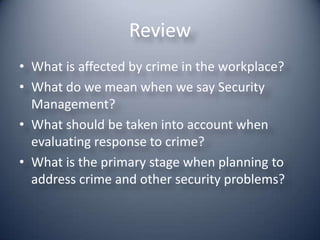 Security Administration I 1 Evolving