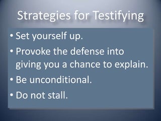 Security Administration Viii 3 Testifying In Court
