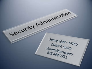 Security Administration Viii 3 Testifying In Court