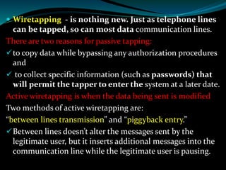 Wiretapping Definition Security and ethics | PPTX