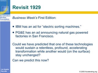 Revisit 1929 <ul><li>Business Week’s  First Edition: </li></ul><ul><li>IBM has an ad for “electric sorting machines.” </li...