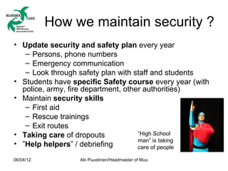 Security and safety plan | PPT