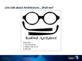 Lets talk about Architecture….Shall we?




A Fresh Perspective                            10
 