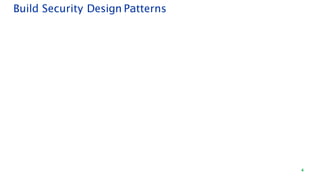 4
Build Security Design Patterns
 