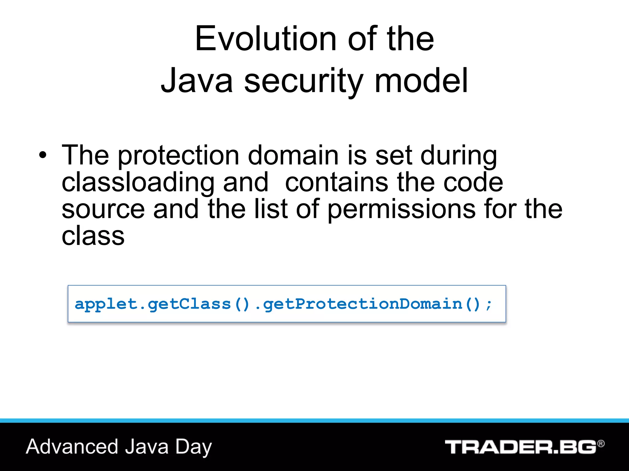 Security Architecture of the Java Platform (http://www.javaday.bg event ...