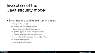 Security Architecture of the Java platform | PPTX