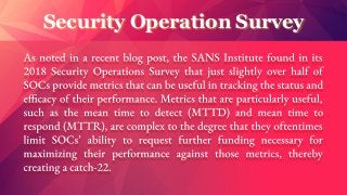 Security Operation Survey
 