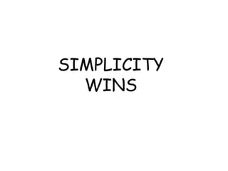SIMPLICITY
WINS

 