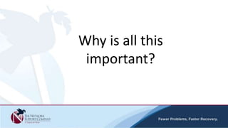 Why is all this
important?
 