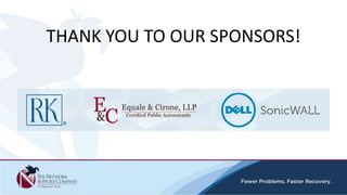 THANK YOU TO OUR SPONSORS!
 