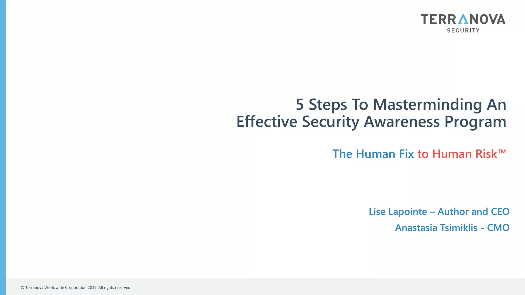 5 Steps To Masterminding An Effective Security Awareness Program | PPTX