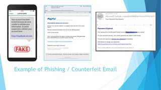 Example of Phishing / Counterfeit Email
 