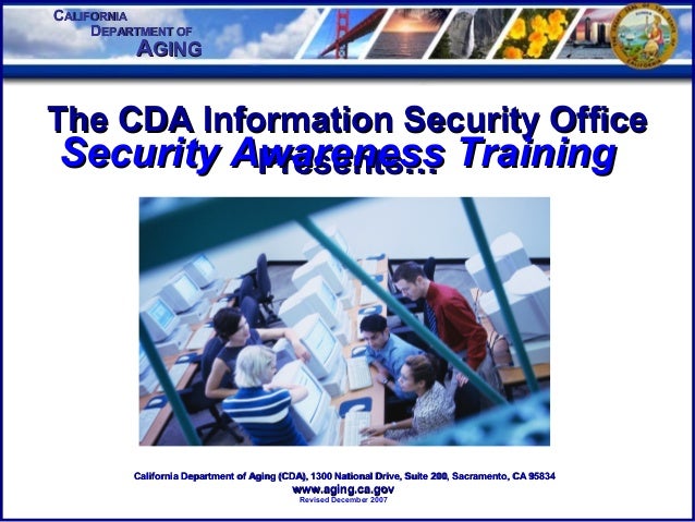 Example Of Security Awareness Training Department Of Aging