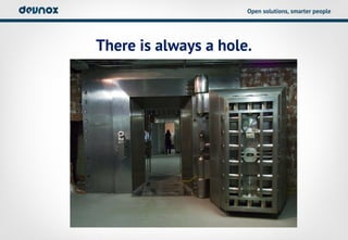 Open solutions, smarter people




There is always a hole.
 