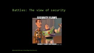 Battles: The view of security
@janemiceli #devops27 #cloudvillage #cloud #security
 