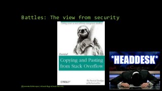 Battles: The view from security
@janemiceli #devops27 #cloudvillage #cloud #security
 