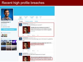 Recent high profile breaches
 