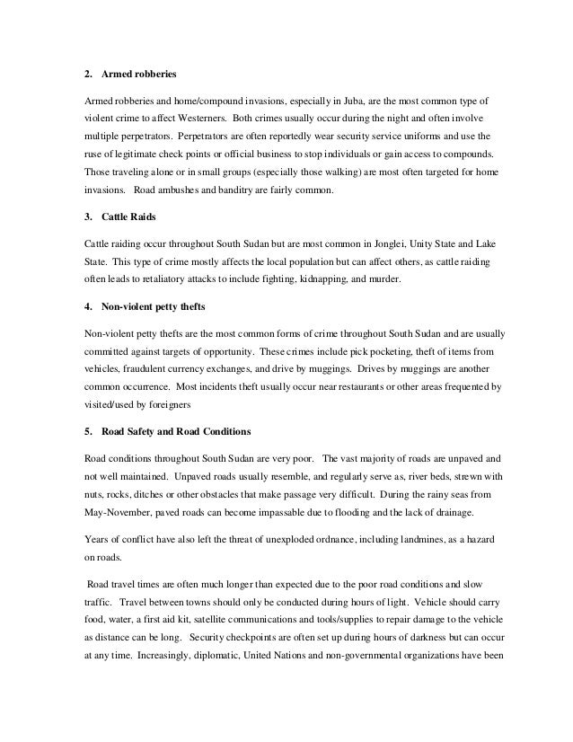 Security briefing for staff abraham ayom msh