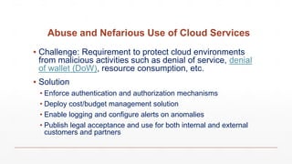 Security challenges in a multi cloud environment | PPTX