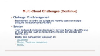 Security challenges in a multi cloud environment | PPTX