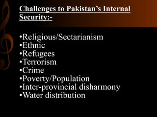 Security challenges of pakistan | PPT