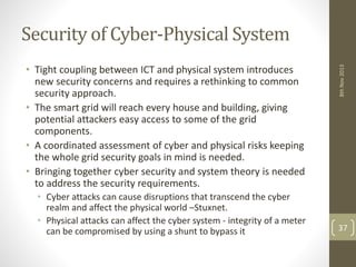 Security challenges to power grid and smart grid infrastructures | PPTX