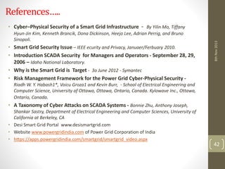 Security challenges to power grid and smart grid infrastructures | PPTX