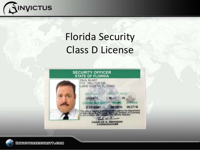 Florida Security Class D License