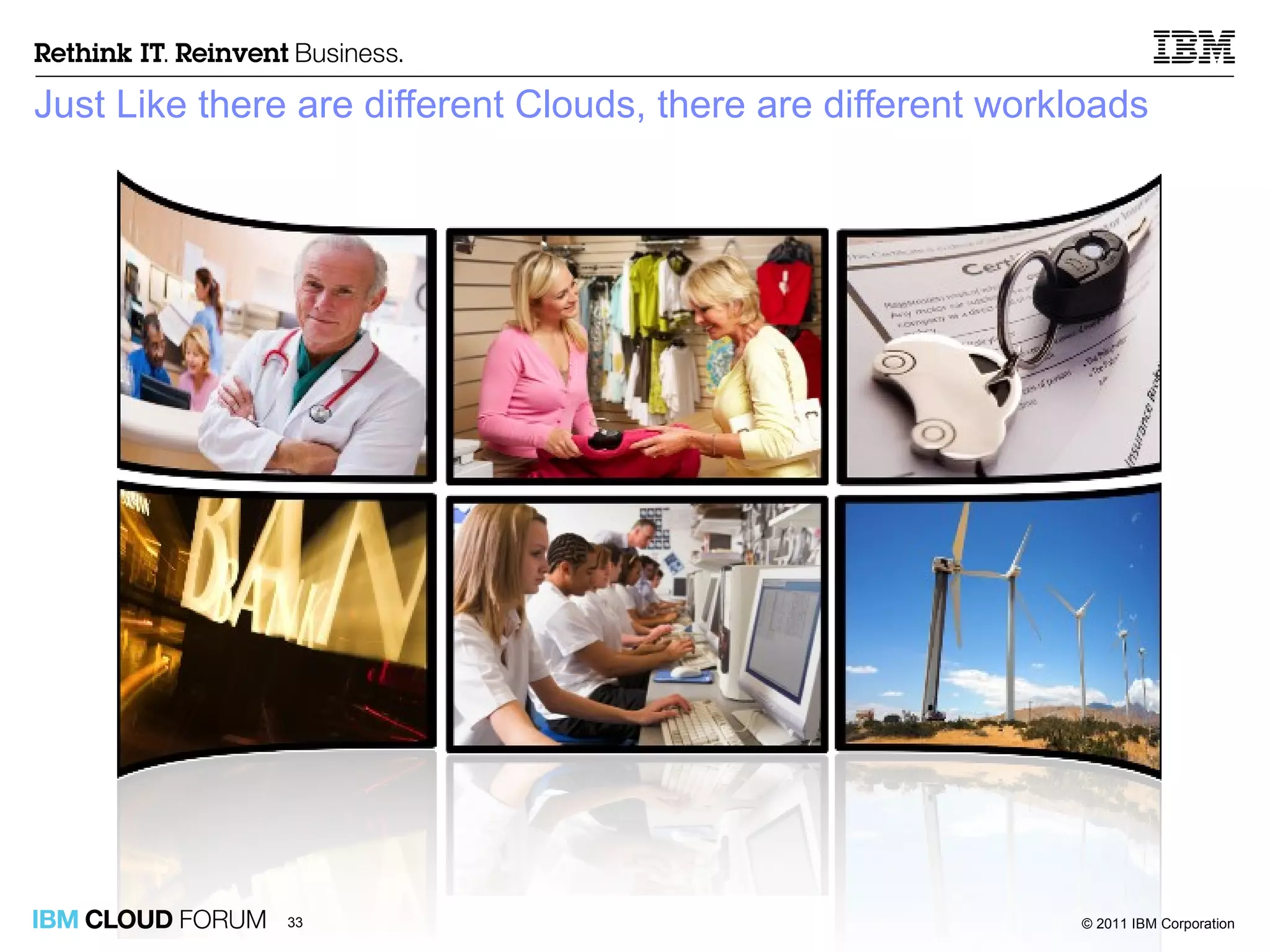 Just Like there are different Clouds, there are different workloads 