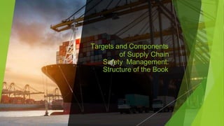 Targets and Components
of Supply Chain
Safety Management:
Structure of the Book
 