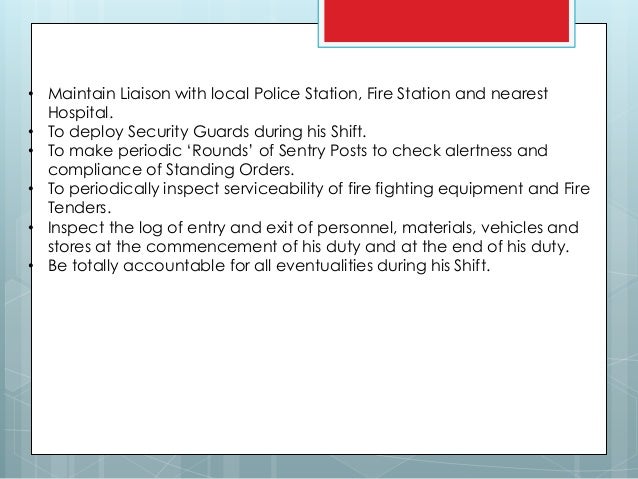 security guard job description