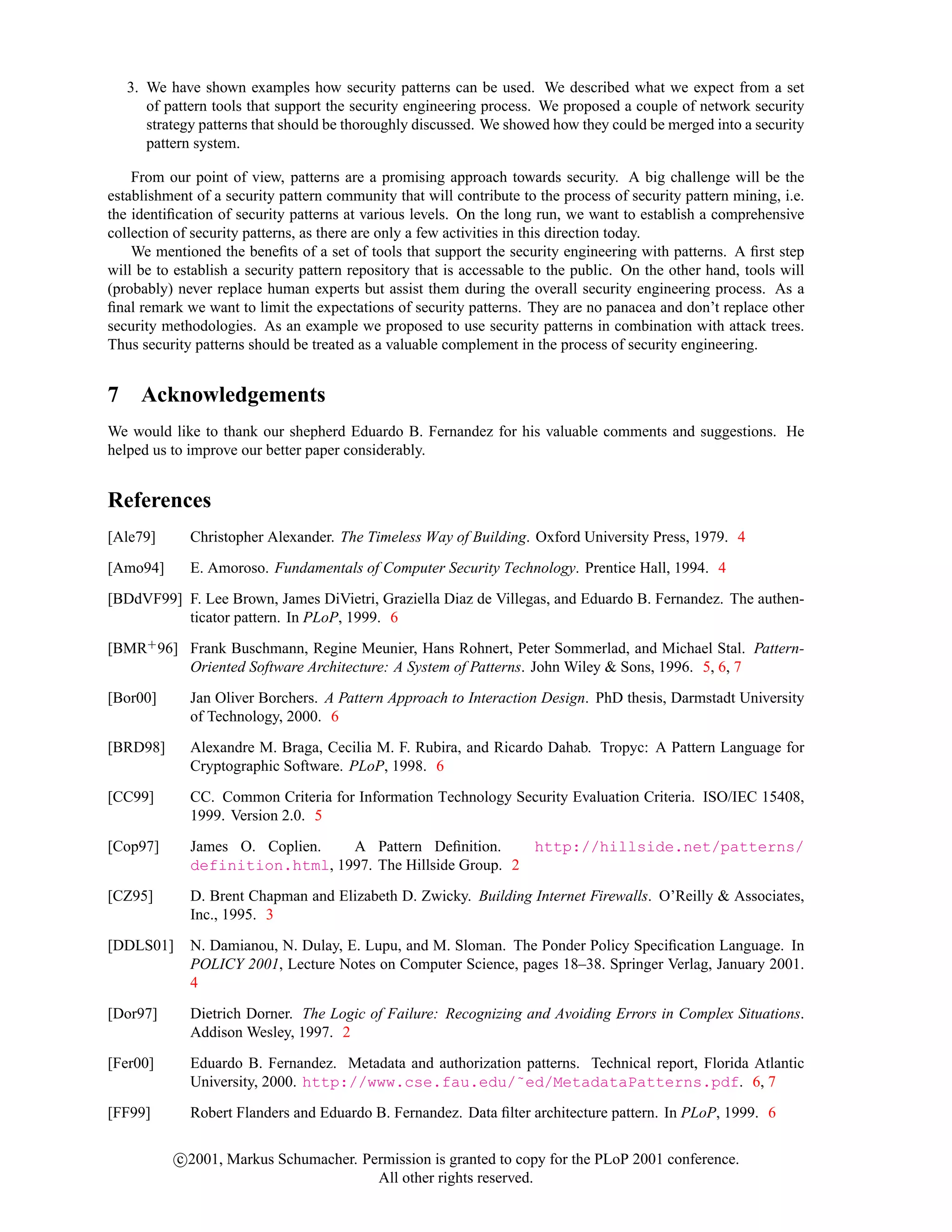Security Engineeringwith Patterns