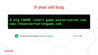 detectify
9 year old bug
 