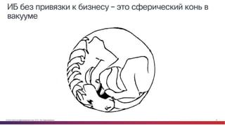 © Cisco и(или) ее аффилированные лица, 2014 г. Все права защищены. 10
ИБ без привязки к бизнесу – это сферический конь в
вакууме
 