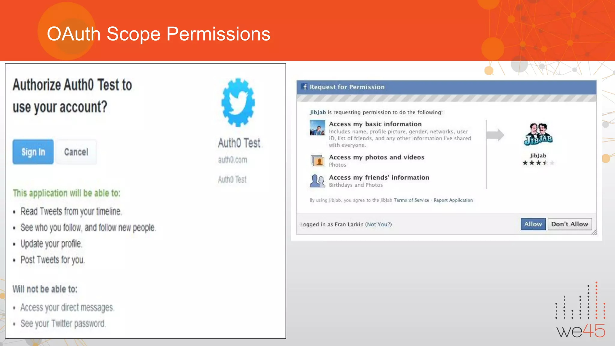 OAuth Scope Permissions
 