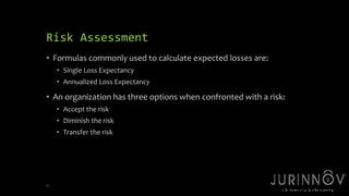 Formula For Assessing Risk Security Governance Primer - Eric Vanderburg - JURINNOV | PPTX