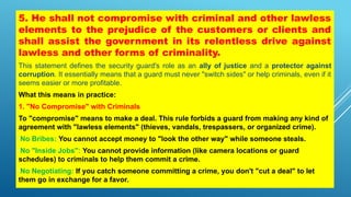 Comprehensive Guide to the Security Guard Code of Ethics and ...