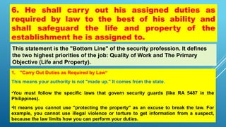 Comprehensive Guide to the Security Guard Code of Ethics and ...