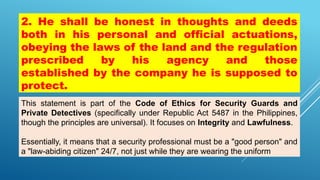 Comprehensive Guide to the Security Guard Code of Ethics and ...