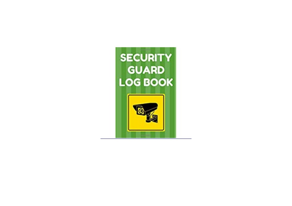 LIBRARY Security Guard Log Book Security Incident Report B…