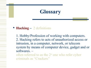 Hacking and its Defence | PPT