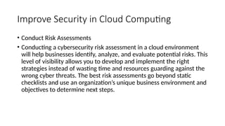 Security Challenges in Cloud Computing and Solutions | PPTX