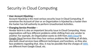 Security Challenges in Cloud Computing and Solutions | PPTX