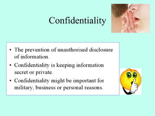 Confidentiality
 