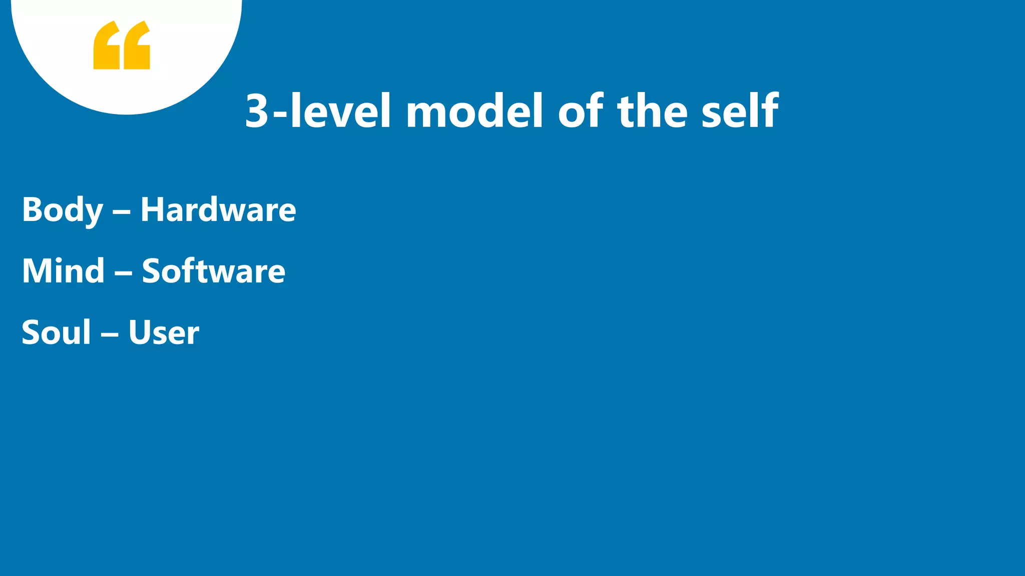6
3-level model of the self
 