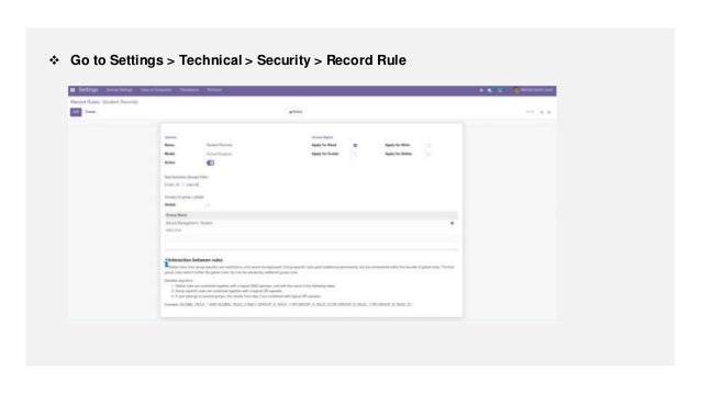  Go to Settings > Technical > Security > Record Rule
 